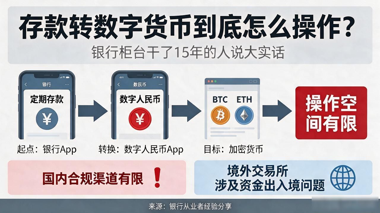 存款转数字货币到底怎么操作？银行柜台干了15年的人说大实话