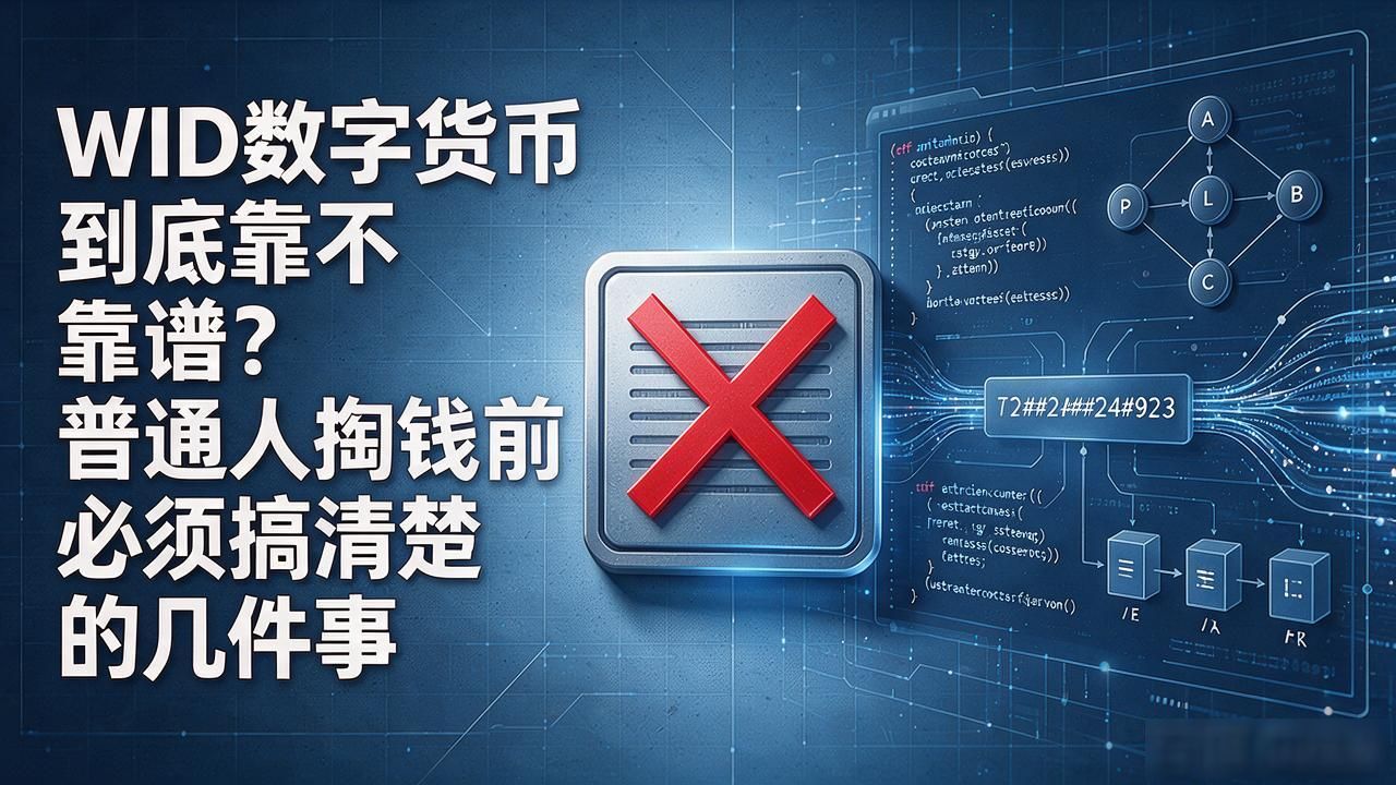 WID数字货币到底靠不靠谱？普通人掏钱前必须搞清楚的几件事
