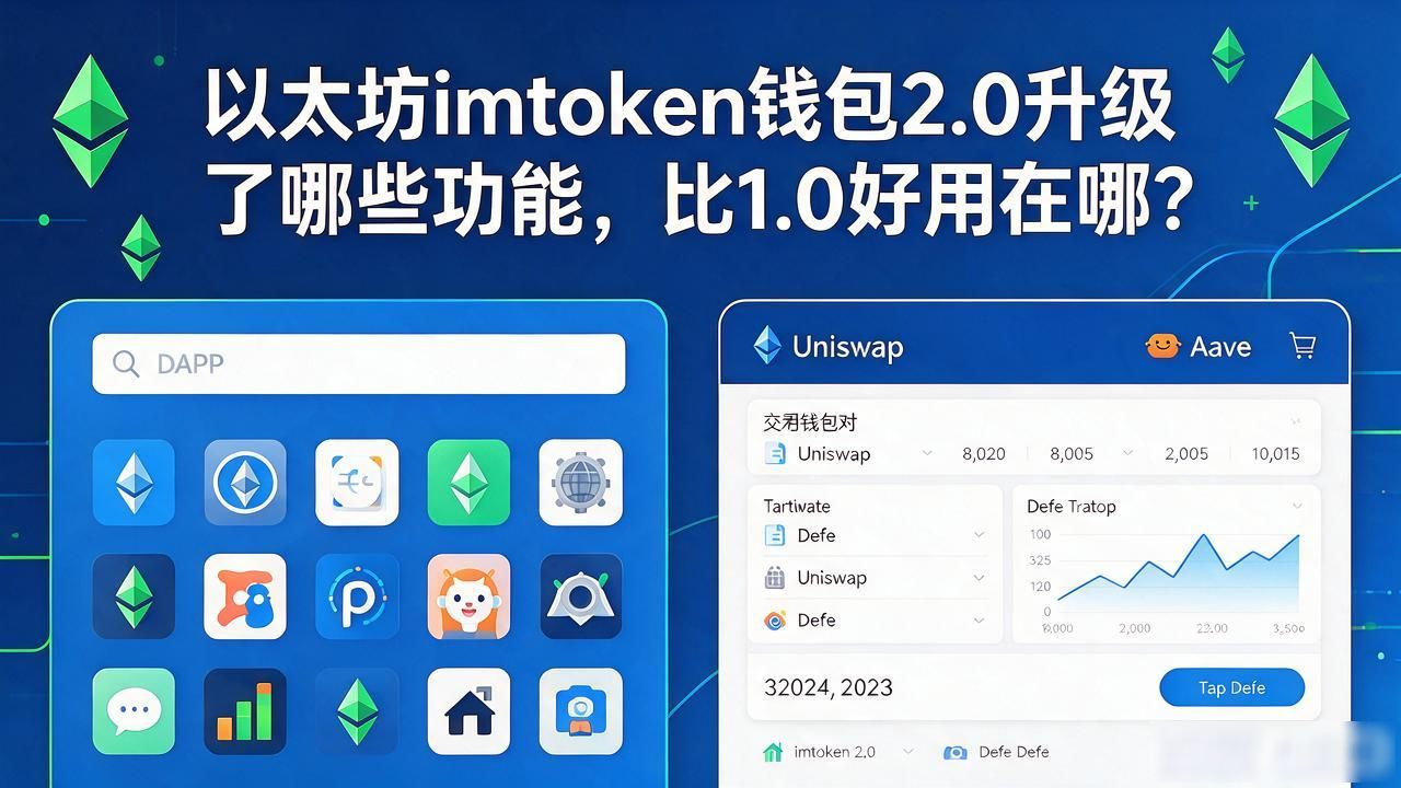 以太坊imtoken钱包2.0升级了哪些功能，比1.0好用在哪
