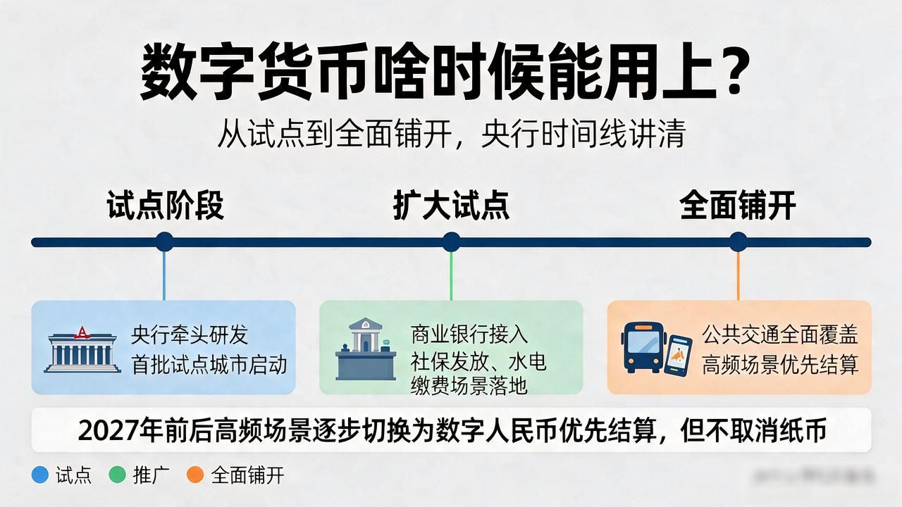 数字货币啥时候能用上？从试点到全面铺开，央行时间线讲清