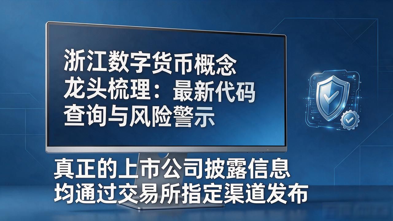 浙江数字货币概念龙头梳理：最新代码查询与风险警示