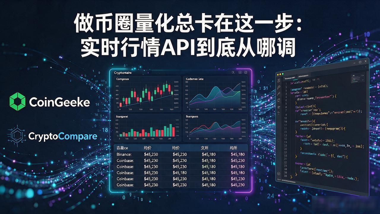 做币圈量化总卡在这一步：实时行情API到底从哪调