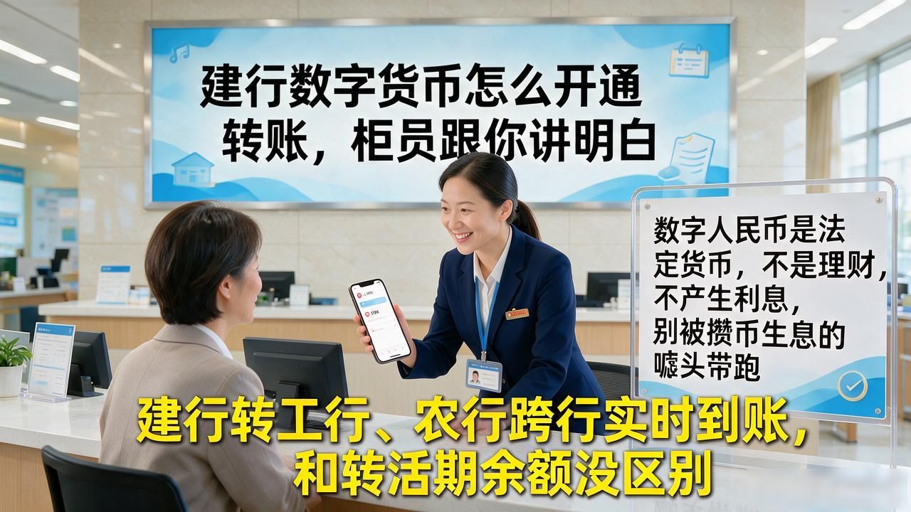 建行数字货币怎么开通转账，柜员跟你讲明白