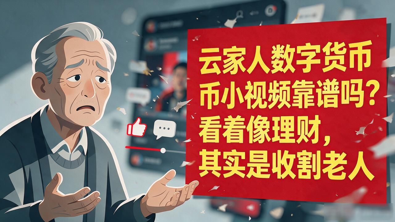 云家人数字货币小视频靠谱吗？看着像理财，其实是收割老人