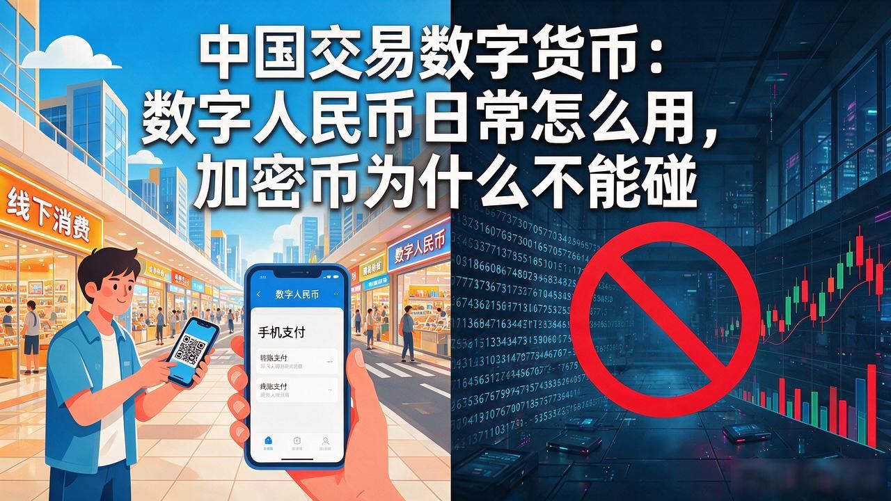 中国交易数字货币：数字人民币日常怎么用，加密币为什么不能碰