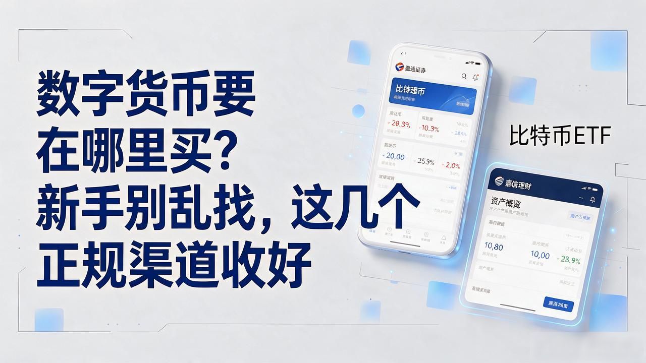 数字货币要在哪里买？新手别乱找，这几个正规渠道收好